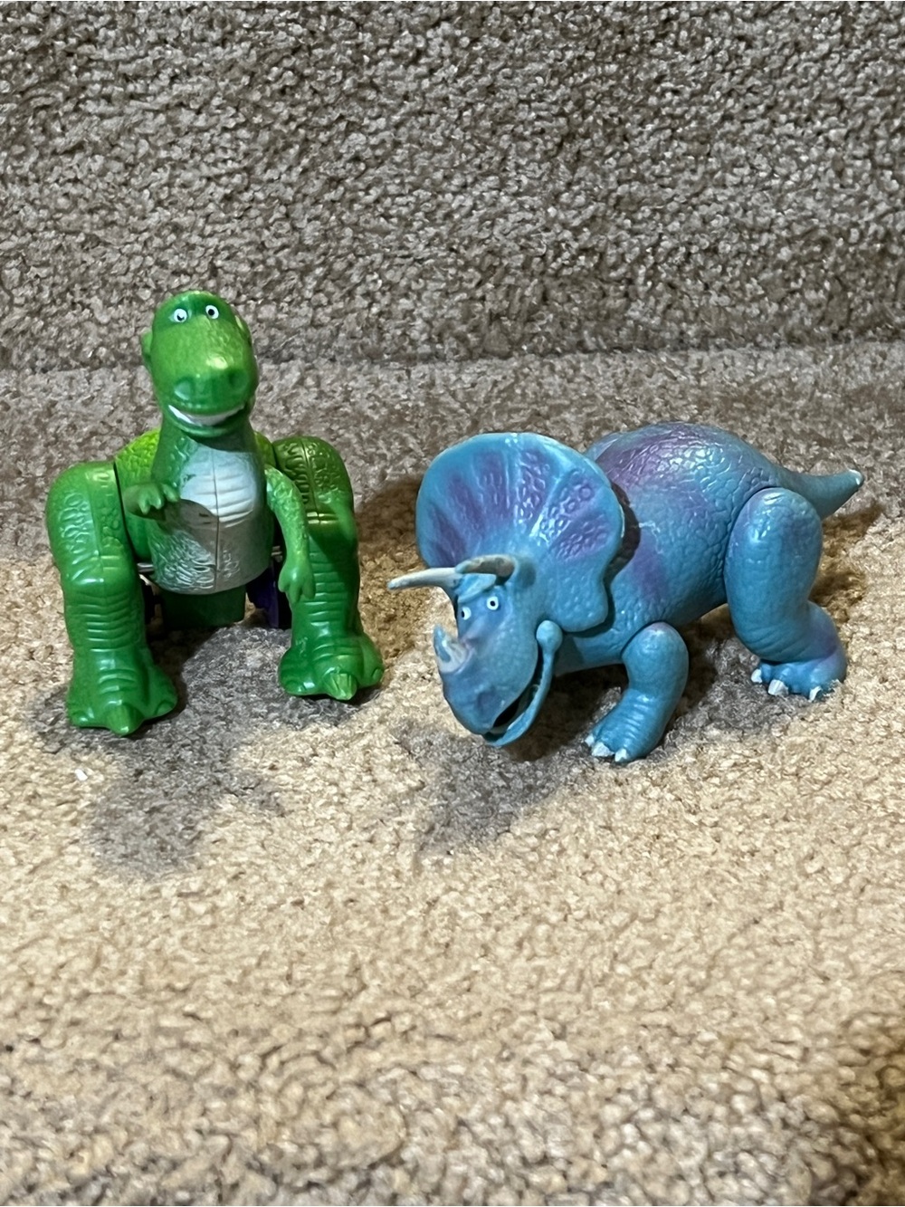 Disney Pixar Toy Story 3 Trixie The Dinosaur 4" PVC Figure Triceratops & Rex